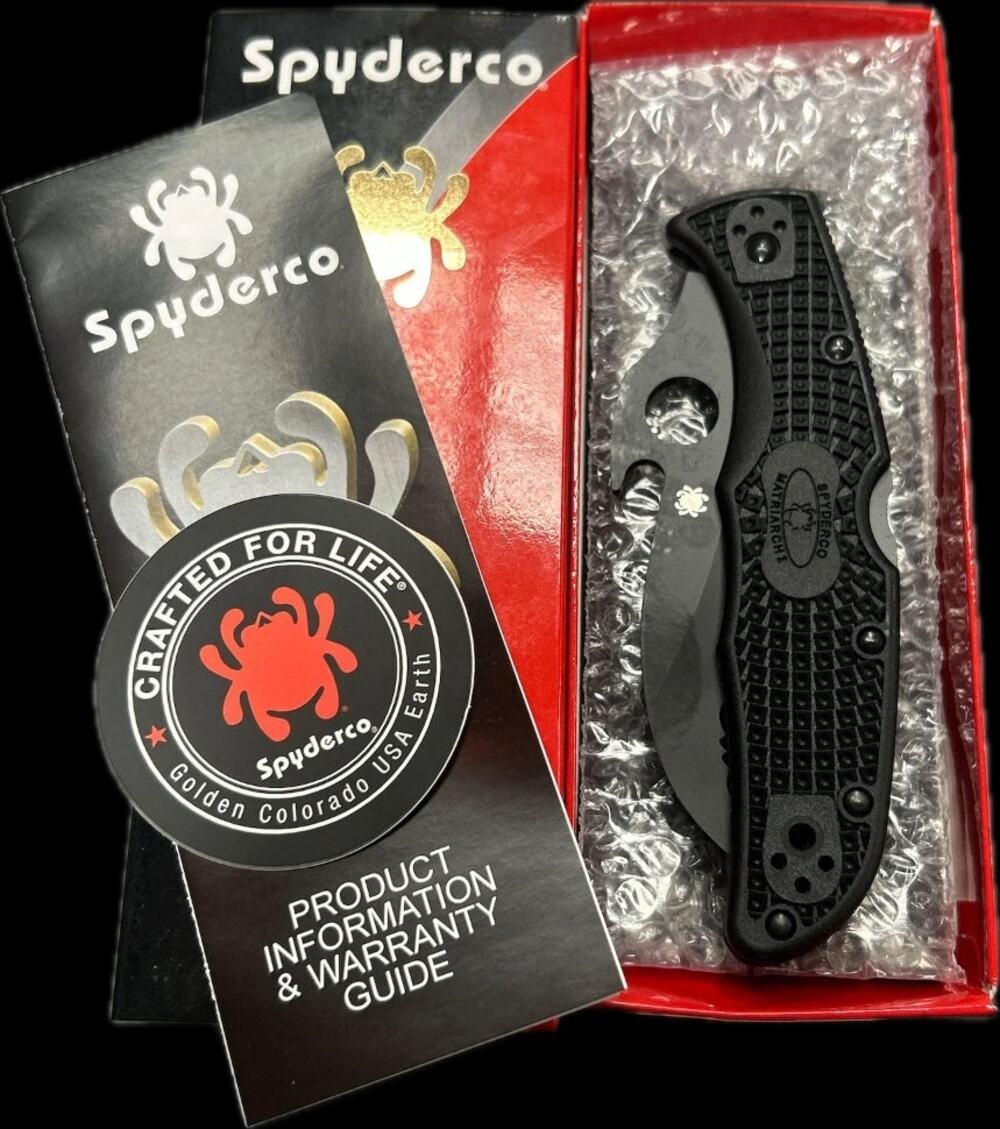 Sypderco Matriarch-2 w/ FRN Scales & Black TiCN Serrated Blade - C12SBBK2W - NIB